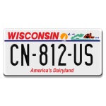plaque d'immatriculation américaine de l'état du Wisconsin