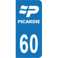 Plaques immatriculation plexiglass plexi voiture 4x4 département logo Picardie