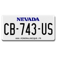 plaque d'immatriculation américaine de l'état du Nevada
