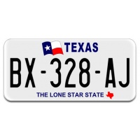 plaque d'immatriculation américaine de l'état du Texas