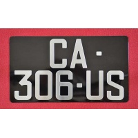 plaque immatriculation noire us 30x17