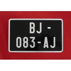 Plaque Immatriculation Noire Moto 210 x 130