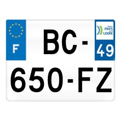plaque de police 49 pour moto