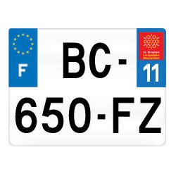 plaque immatriculation moto 11