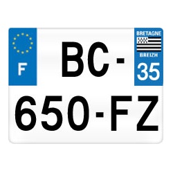 bretagne plaque immat moto