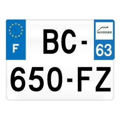 plaques immatriculation moto 63 puy de dome