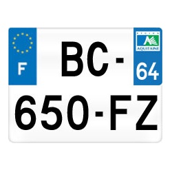 plaques immatriculation moto 64