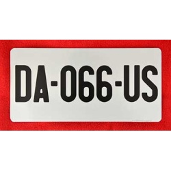 plaque immatriculation américaine blanche en aluminium